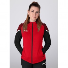 JAKO Kapuzenjacke Performance (Polyester-Fleece) rot/schwarz Damen